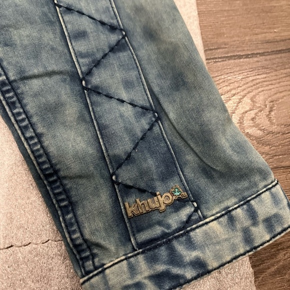 [S] Khujo Bleached parka with Hoodie in Tie Dye denim blue - Picture 8 of 15